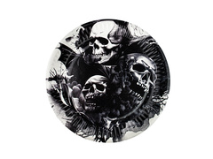 Farfurii de Halloween Spooky Skulls - 18 cm - 6 buc.