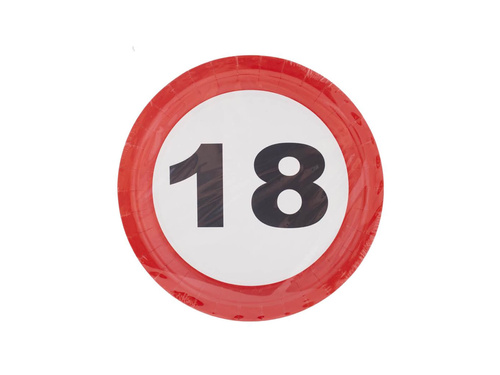 Farfurii Semnul interzicerii 18tka - 23 cm - 8 buc.