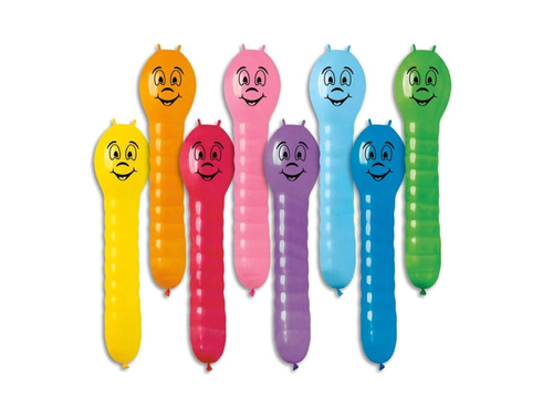 Forme de baloane Viermi de pământ cu coarne culori mixte - 100 buc