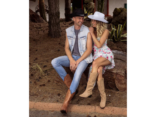 Pălărie de cowboy cu zirconii albe - 1 buc.