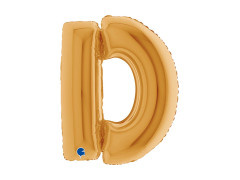 Balon folie litera D auriu - 40" - 1 buc.