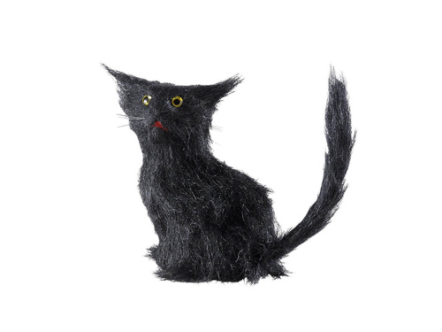 Pisică neagră de Halloween - 12 cm - 1 buc.