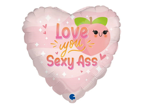 "Te iubesc Sexy Ass" balon de folie - 46 cm - 1 buc.