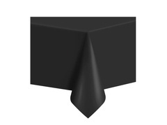 Față de masă din folie neagră - 137 x 274 cm - 1 buc.