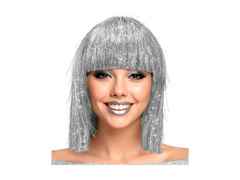 Peruca argintie strălucitoare