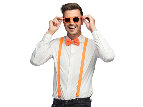 Zestaw akcesoriów neonowy pomarańczowy - 3 szt.