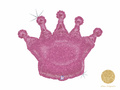 Balon de folie roz Crown - 91 cm - 1 buc.