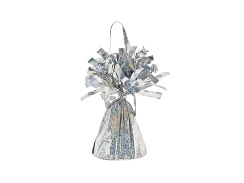 Greutăți din folie pentru baloane umplute cu heliu - argintiu holografic - 145 g