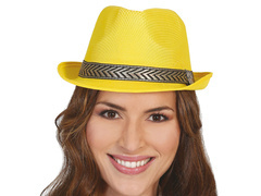 Pălărie de gangster galbenă - 1 buc.