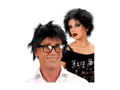 Peruca de pluș negru