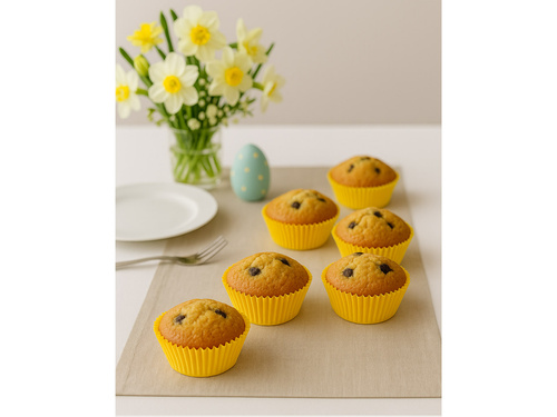 Rulouri galbene pentru cupcakes - 50 buc.