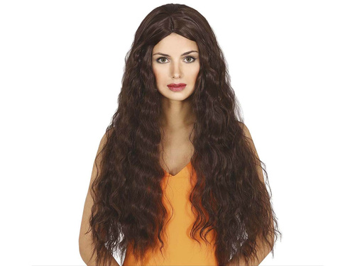 Peruca cu par ondulat maro - 1 buc.
