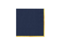 Șervețele de hârtie albastru marin cu margine aurie - 33 cm - 10 buc.