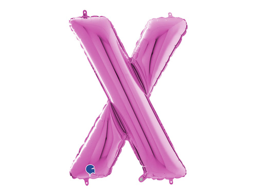 Fucsia litera X balon folie - 66 cm - 1 buc.