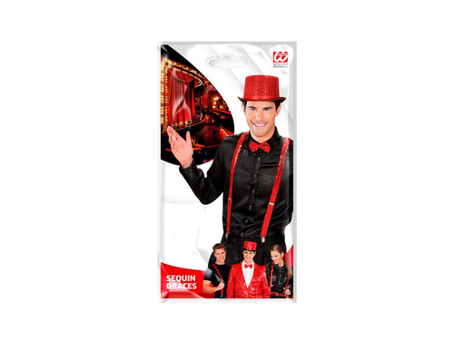 Bretele roșii cu paiete