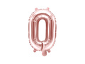 Balon din folie litera "O" roz și auriu - 35 cm
