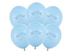 Baloane de pantofi din latex albastru - 30 cm - 5 buc.