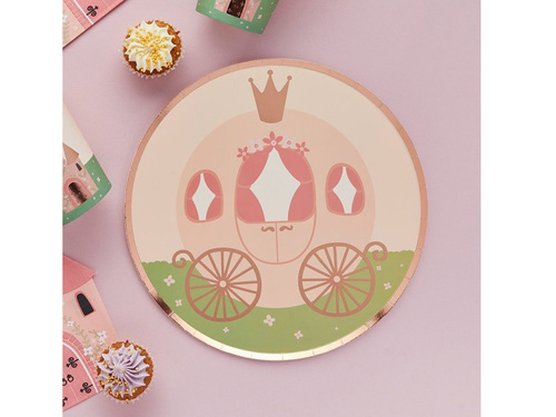 Farfurii aniversare cu căruță - 23 cm - 8 buc.