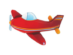 Balon de folie Avion roșu - 88x56 cm - 1 buc.