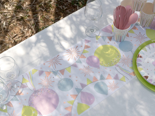 Bandă de alergare Happy Birthday - 30 cm x 3 m - 1 buc.