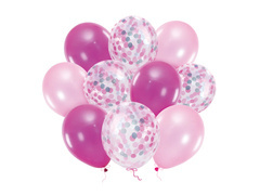 Set de baloane latex roz - 30 cm - 10 buc.