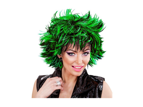 Peruca neagră și verde Steamy