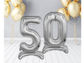 Set de baloane din folie 50 argint - 74 cm