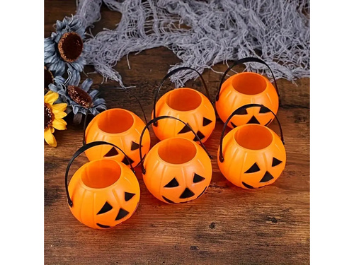 Găleată cu dovleac de Halloween - 7 cm - 6 buc.