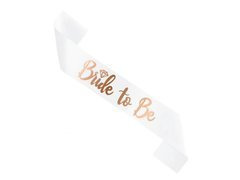 Eșarfă albă cu inscripția "Viitoarea mireasă" - 1 buc.