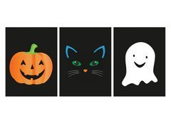 Etichete pentru sticle Soul, Cat și Pumpkin - 9 buc.