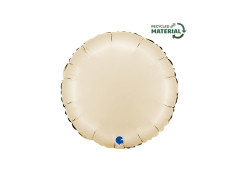 Balon rotund din folie satin crem - 14" - 1 buc.