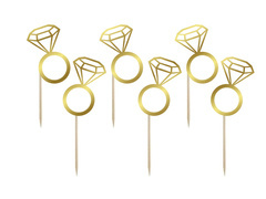 Pickers Inele de aur pentru noapte de găină - 6,5 cm - 6 buc.