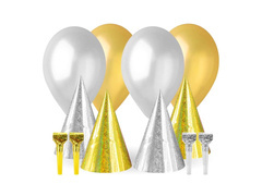 Set decorațiuni din aur și argint - 12 elemente