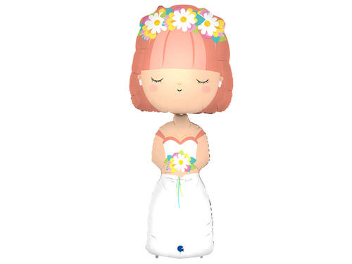 Balon cu folie mireasa si mirele - 150 cm - 1 buc.