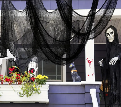 Plasă neagră de Halloween - 76 x 300 cm - 1 buc.