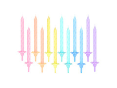 Lumânări aniversare colorate - 6 cm - 12 buc.