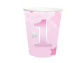 Cupe aniversare Stars roz - 250 ml - 6 buc.
