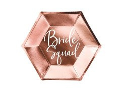 Bride Squad plăci de aur roz - 23 cm - 6 buc.