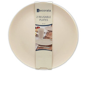 Farfurii reutilizabile bej - 25 cm - 2 buc.