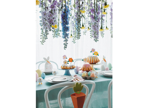 Pickere pentru tort cu flori de primăvară - 8 buc.