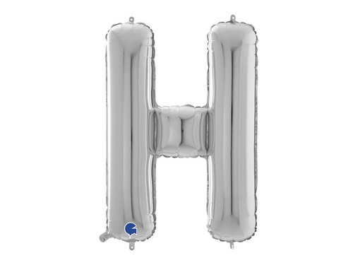 Balon folie argint litera H - 66 cm - 1 buc.