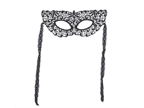 Mască de carnaval din dantelă neagră - 1 buc.