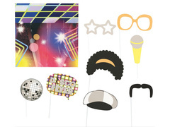 Recuzită foto disco cu fundal - 6 buc.