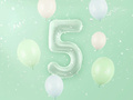 Balon folie verde numărul 5 - 72 cm - 1 buc.
