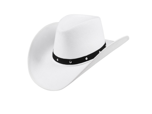 Pălărie albă de cowboy - 1 buc.