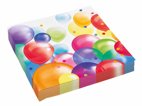 Șervețele aniversare Baloane - 33 cm - 20 buc.