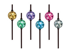 Paie Disco negre - 6 buc.