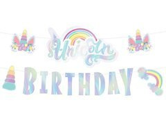 Unicorn Birthday Banner unicorn - 250 cm - 1 buc.