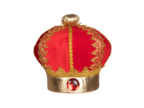 Șapcă roșie de rege pentru copil - 1 buc.
