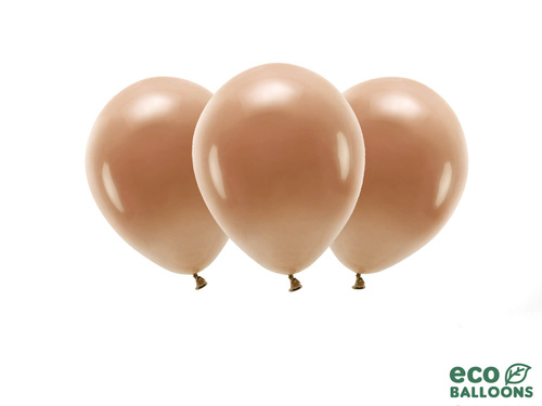 EKO baloane din latex pastel maro ciocolată - mari - 10 buc.